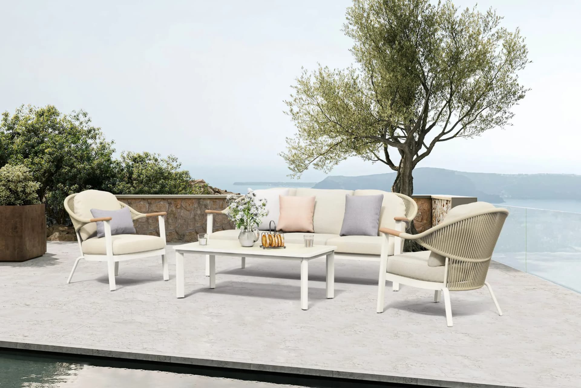 طقم كنب المنيوم 4 PIECES TAVIRA