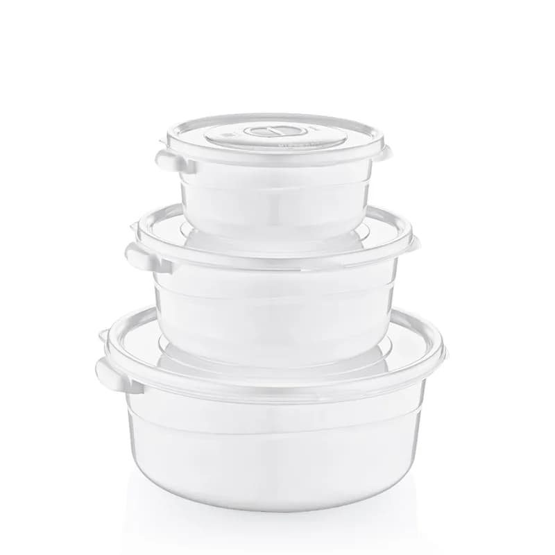 طقم تبروير مدور 3 قطع (2+1+0.5) لتر Microfresh 3